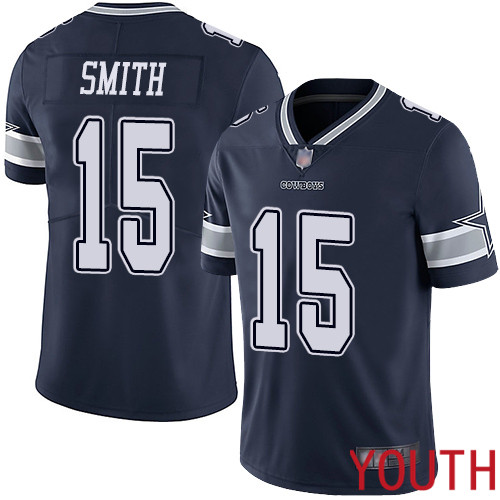 Youth Dallas Cowboys Limited Navy Blue Devin Smith Home 15 Vapor Untouchable NFL Jersey